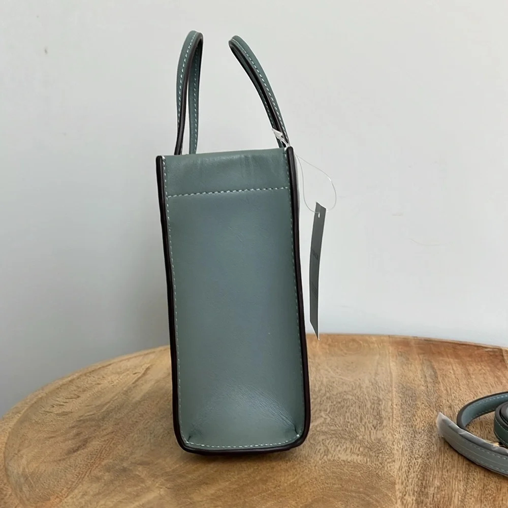 NWT Coach Cashin Mini Tote Top Handle Crossbody in Sage Glovetanned Leather - Picture 4 of 16